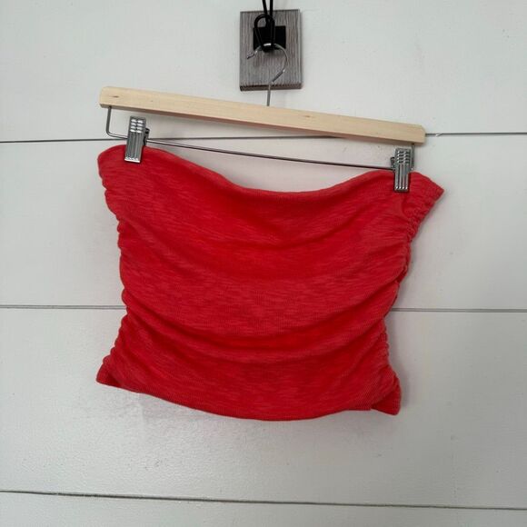 Free People Tops - Free People Women’s Large Coral Ruched Strapless Top